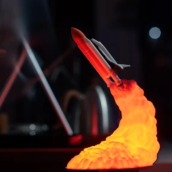 2019 Naujas Dropship 3D Spausdinimo Space Shuttle Lempos Naktį Mėnulio Šviesos Lempa USB Įkrovimo Raketų Lempa, Kaip Kambarių Kūrybos Apdaila