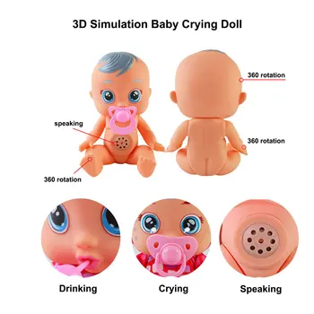 3D Modeliavimas Verkti Kūdikių Verksmas Lėlės Apsimesti Žaisti Gydytojas Žaislas Mergina Vinilo Verkti Lėlės Ašarojimas Verkia Kūdikis Vaikai Siurprizas