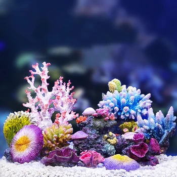 Akvariumas, Koralinių Ornamentu Žuvų Bakas Dirbtinį Koralų Rifas Apdailos Acuario Gėlių, Augalų Roko Dekoras Dekoratyvinis Marmuro Fone