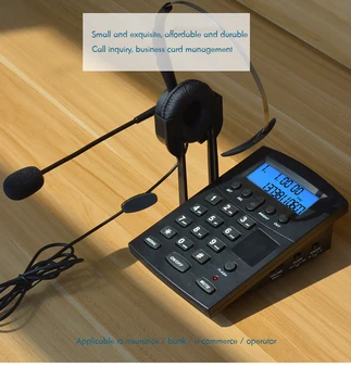 Corded Telefono Skambučių Centro Dialpad laisvų Rankų įranga Telefonas su FSK ir DTMF Skambintojo ID ir Perrinkimas, Reguliuojamas LCD Ryškumas & Tomas