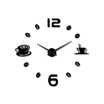 Kavos Meno Laikrodis Lipdukas 