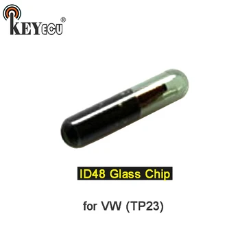 KEYECU 1x/ 2x GALITE TP23 ID48 A1 Chip Stiklo Nuotolinio Atsakiklis pagrindinių Lustą Automobilio raktas Chip Volkswagen V*W nuotolinio Rakto ID:48