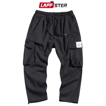 LAPPSTER Streetwear Krovinių Kelnės 2020 Sweatpants Vyrų Hip-Hop Juoda Poilsiu Baggy Pants Harajuku Mados Haremo Kelnės Kelnės Vyras