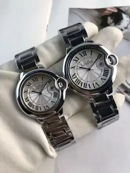 Mados Sidabro Nerūdijančio Prekės Ponios Kvarciniai laikrodžiai Žinomų Moterų Laikrodis Porą Žiūrėti Montre Femme Reloj
