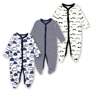 Naujagimių drabužiai, kūdikių kojis jumpsuit berniukai 3 6 9 12 mėnesių kabina pajama medvilnės baby mergaičių drabužius, 3 vnt