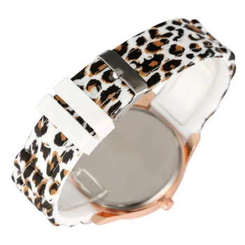 Naujas Prabangus Leopardas Spausdinti Kvarco Žiūrėti Moterims Silikono Dirželis moteriškų Laikrodžių Mados Moterų Laikrodis Laikrodžiai Zegarek Damski