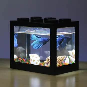 PETFORU Betta žuvų Kovos Cilindrų Rumble Fish Cilindrų Mini Akvariumo Kūrimo bloką žuvų bakas