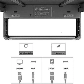 Smart 4 USB3.0 uostų Multi-funkcija Darbalaukio Monitoriaus Stovas Kompiuterio Ekrane Lentyną Stove Plinth Stiprus Nešiojamas TV Stovas Stalinis Laikiklis