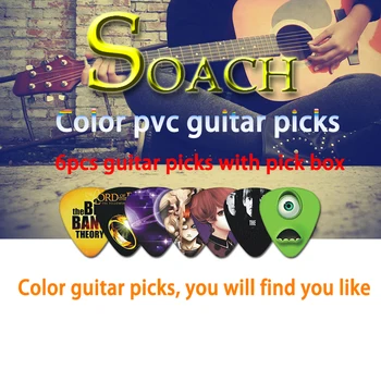 SOACH 2018 NAUJAS Super Vertės Įrankių Rinkinys Gitaros Derintuvas + Capo + Plektras Turėtojas + Key Ring + 6 Spalvų Susitvarko Guitarra Dalys, Priedai