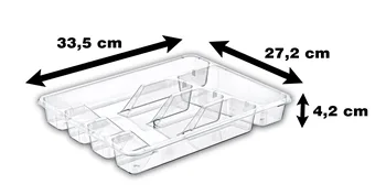 Šaukštas Turėtojas Viduje Stalčių Plastiko Peiliai Skaidrus Su 5 Kamerų Patvarus Plastikinis Virtuvės Stalčių RINKINYS 2