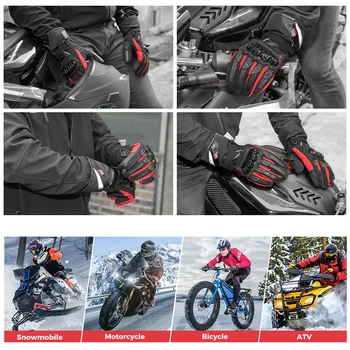 Žiemos Pirštines Motociklo Vyras Pirštinės moterims Jutiklinis Ekranas guantes moto invierno Vandeniui Vėjo motokroso Pirštinės guanti Moto