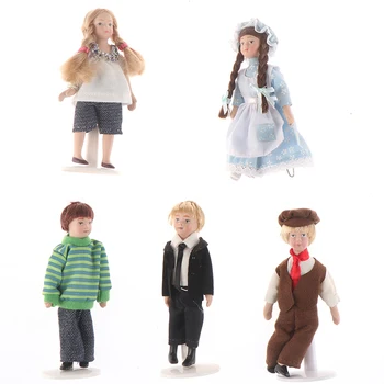 1:12 Lėlių gražūs Miniatiūriniai Porceliano Lėlės Modelis Little Pretty Girls, Boys