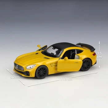 1:36 Diecast Modeliai Mercedes-AMG GT-R Kupė Modelio Žaislai Lydinio Automobilių Diecast Metal Traukti Atgal, Automobilių Žaislą Dovanų Kolekcija