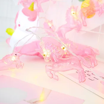 1,5 m rožinis vienaragis LED styginių šviesos vienaragis gimtadienio apdailos baby shower vestuvių vienaragis LED šalies prekių