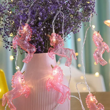 1,5 m rožinis vienaragis LED styginių šviesos vienaragis gimtadienio apdailos baby shower vestuvių vienaragis LED šalies prekių