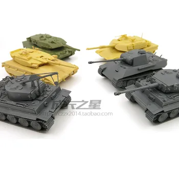1/72 antrojo pasaulinio KARO Vokietija Bakas Surenkamieji Tigras M1A2 Merkava Leopard 2A5 Karinės Asamblėjos Žaislas Plastikiniai Modelis Rinkinys