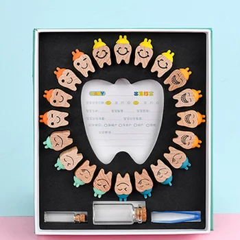 1 Rinkinys Medinių Kūdikių Lapuočių Dantų Lauke Kūrybos Kūdikių Dantų Išsaugojimo Atveju