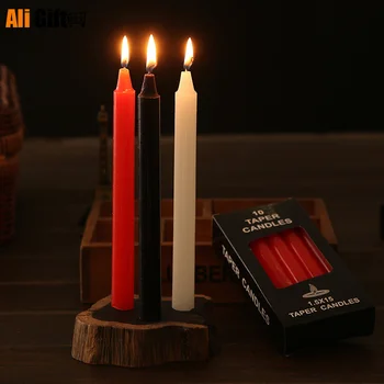 10 dalių, Juodos Žvakės, Buitiniai Apšvietimo Žvakės Kasdien Papuošti Žvakių Dūmų Romantiška Vestuvių Ilgai Polių Klasikinis Žvakės