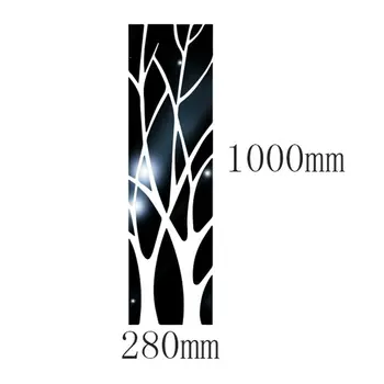 100*28cm Medžio, Akrilo Veidrodis, Sienų Lipdukai Gyvenimo Kambario, Miegamasis Lipdukai Salė Šiuolaikinio Meno Dekoro Šešiakampe Kambario Apdaila