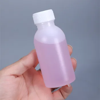 100 ML plastikinis apvalus buteliukas su Dangteliu, skirtas skystas Reagentas dažų Maisto kokybės HDPE konteinerių daugkartiniai kelionės buteliai 10VNT/daug