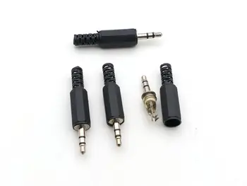 100vnt 3.5 mm Stereo Male Kištuko Lizdas, Audio Adapteris Jungtis Plastikiniai lydmetalis