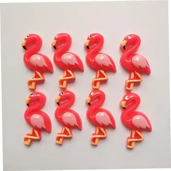 100vnt/daug Gleives Pakabukai Rose Pink Flamingo Dervos Flatback Gleives Reikmenys, Karoliukai, tiekiantis Prekes ar teikiantis paslaugas, skirtas 