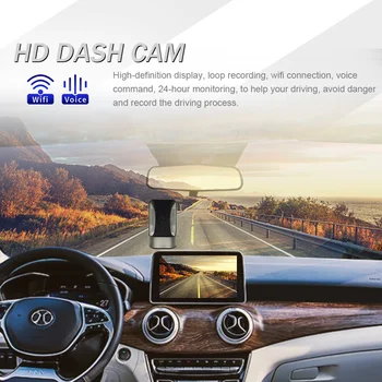 1080P WIFI, Automobilių Dvr Brūkšnys Cam Video Auto Diktofonas Dashcam Camaras Kameros Registratory skaitmeniniai vaizdo įrašymo įrenginiai vaizdo Kamera Belaidžio anglų Balso Kontrolė