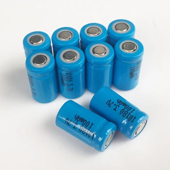 10VNT), 3,7 V 10180 ličio jonų baterija li-ion ląstelių baterias pilas 100MAH led blykstė skaitmeninis įrenginys