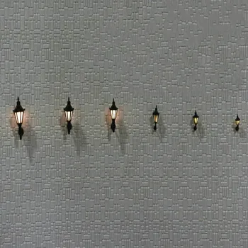 10vnt Delicated 1:200 N Masto Geležinkelio Modelio 3V LED Metalo Lempos, Stulpas Sienos Žiburiai