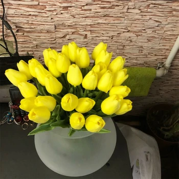 10vnt Gana Tulpių Flores Dirbtinės gėlės Tulipany Tulpės Netikrą Gėlių Kalėdų Dekoracijas Namų vestuvių Dekoro 35cm