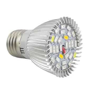 10W 28 LED UV SPINDULIŲ Visą Spektrą Augti Augalų Šviesos Lempos Gėlių Apšvietimo Lemputė Daržovių Green House E27 Phytolamp augalai
