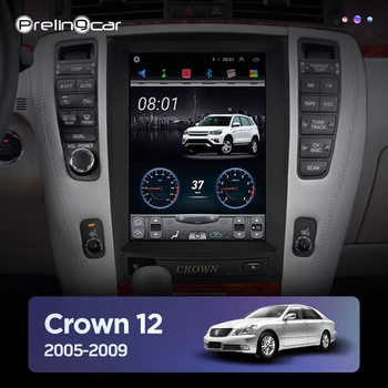 12.1 4G Lte Vertikalus ekranas, android 9.1 sistemos multimedia vaizdo radijo grotuvas Toyota crown 12 2005-2009 metų navigacijos