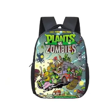 12 Colių plants VS Zombie vaikų Darželis, Mokykla, Krepšiai Bookbags Vaikai, Kūdikis, Kūdikis maišelį Vaikai Kuprinė Dovanų