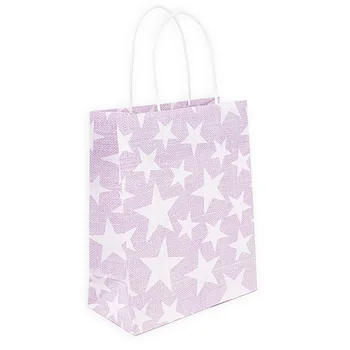 12pcs Star modelio mielas dovanų maišą drabužių kavos popieriaus pakavimo maišeliai vestuves kalėdinė dekoracija kišenė su rankena