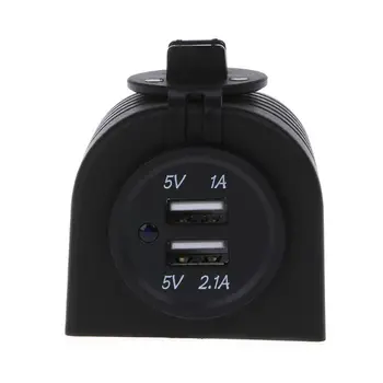 12V 24V prietaisų Skydelio laikiklio pagrindą Dual USB Panel Įkroviklis Adapteris, Skirtas Automobilių Valtis Marine Sunkvežimis