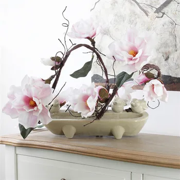 185cm dirbtinio šilko gėlių gražus ryškus magnolija dekoratyvinės gėlės vynmedžių vestuvių home hotel apdailos reikmenys