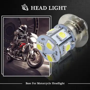 1pc H6M P15D LED Motociklo priekinių Žibintų Lemputes 6-30 V Rūko Žibintai DRL Lempos 9SMD 5050 Paspirtukas Moto Žibintai 6000k
