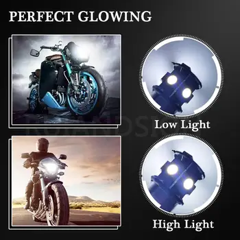 1pc H6M P15D LED Motociklo priekinių Žibintų Lemputes 6-30 V Rūko Žibintai DRL Lempos 9SMD 5050 Paspirtukas Moto Žibintai 6000k