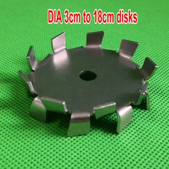 1pc lab nerūdijančio plieno DIA3cm iki 18cm pjūklinės tipas maišyklės dispersija disko, apvalios skardos paskleisti maišymo Sraigtas