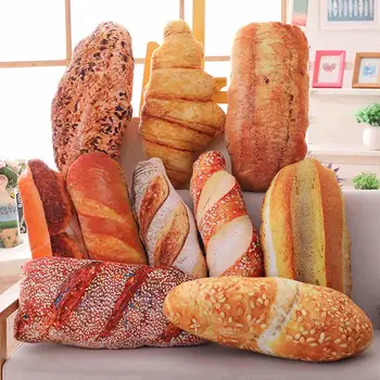 1pc Modeliavimas duona pagalvę Croissant Pliušas Pagalvės Įdaryti Minkštas Maistas Duona Žaislas Juokinga Lėlės Vaikams Mielas Gimtadienio Dovana