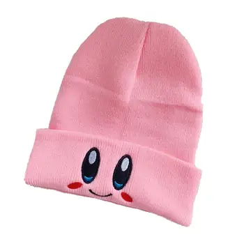 1pc naujas puikus anime kirby Elastinga Animacinių filmų bžūp Žiemą laikyti šiltai Siuvinėtus, megztus skrybėlę pliušiniai žaislai vaikams mergina gimtadienio dovana