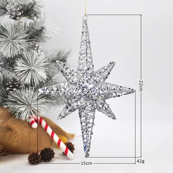 1PCS Kalėdų dekoracijas kaustytomis geležies meteoras anyžių žvaigždučių Kalėdų eglutė pakabukas langą pakabukas mall namų puošybai