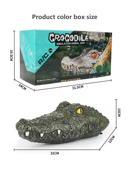 2.4 G Didelės spartos Nuotolinio Valdymo Laivu Modeliavimo Krokodilo Galva Išdaiga Įdomus Išdaiga Žaislas Siaubo Laivus Klaidingą Žaislas Įkrovimo