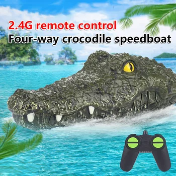 2.4 G Didelės spartos Nuotolinio Valdymo Laivu Modeliavimo Krokodilo Galva Išdaiga Įdomus Išdaiga Žaislas Siaubo Laivus Klaidingą Žaislas Įkrovimo