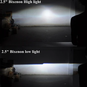 2.5 colio mini motociklas h1 bixenon slėpė automobilio Projektoriaus objektyvas 55w AC xenon komplektas balasto lemputė tinka H1 H4 H7 automobilio priekinis žibintas priekinis Žibintas,