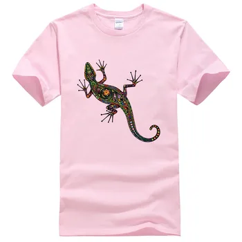2017 Naujas Žmogus, Mados Gecko Driežas marškinėliai Vyrams Vasaros trumpomis Rankovėmis Medvilnės Atspausdintas T-shirt Hipster Viršūnes Naujovė Kietas Tees #061