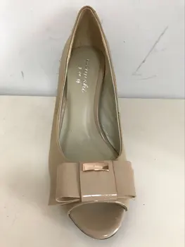 2018 weiyishi Naujas abrikosų office lady sandalai lakinės odos moteriški batai aukštu kulnu, moterų batai