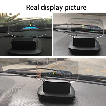 2019 C1 HD Spalvotas LCD Ekranas Automobilį HUD Head Up Display OBD2 + GPS Galvos Rodyti visiems modeliams