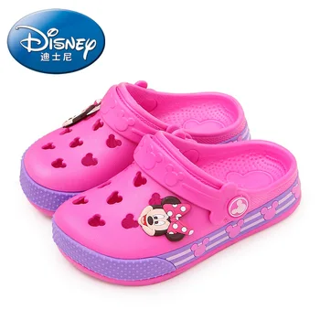 2019 Disney Minnie vaikų skylę batai Vasaros Berniukų ir Mergaičių, Šlepetės Mickey Minnie vaikų Paplūdimio Bateliai