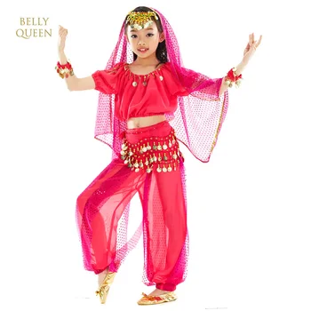 2019 Indijos Šokio Kostiumai Vaikams 6pcs Vaikai Pilvo šokio Kostiumą Garsiausių Genčių Danza Del Ventre Čigonų Kostiumai